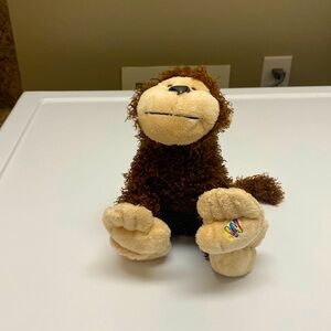 GANZ Webkins Monkey. Brown , 12 inches long.
